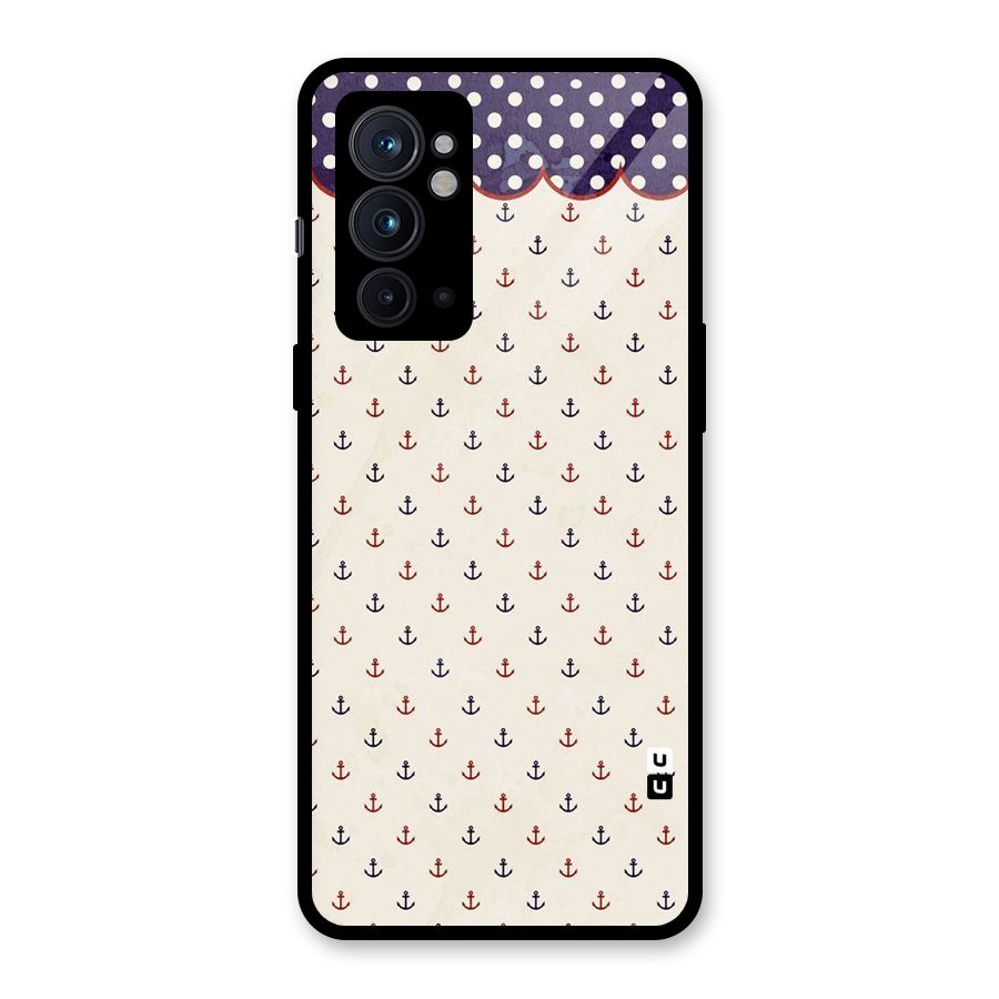 Polka Anchor Glass Back Case for OnePlus 9RT 5G