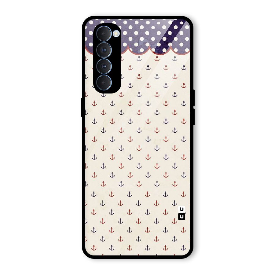 Polka Anchor Glass Back Case for Oppo Reno4 Pro