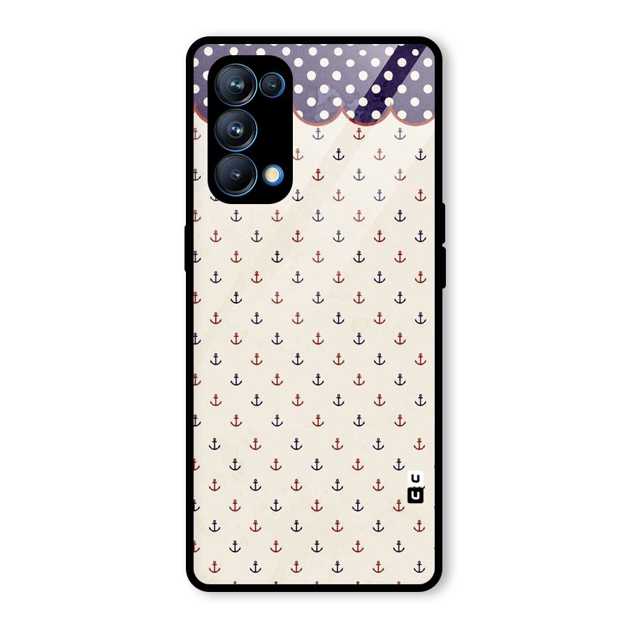 Polka Anchor Glass Back Case for Oppo Reno5 Pro 5G