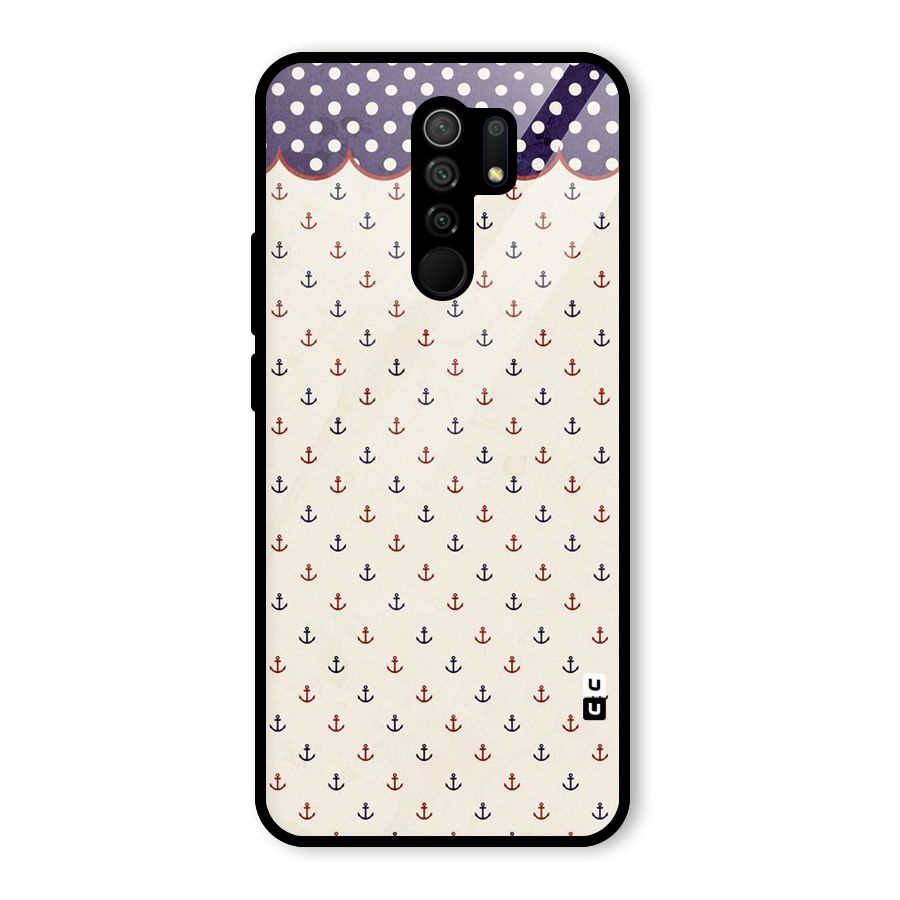 Polka Anchor Glass Back Case for Poco M2