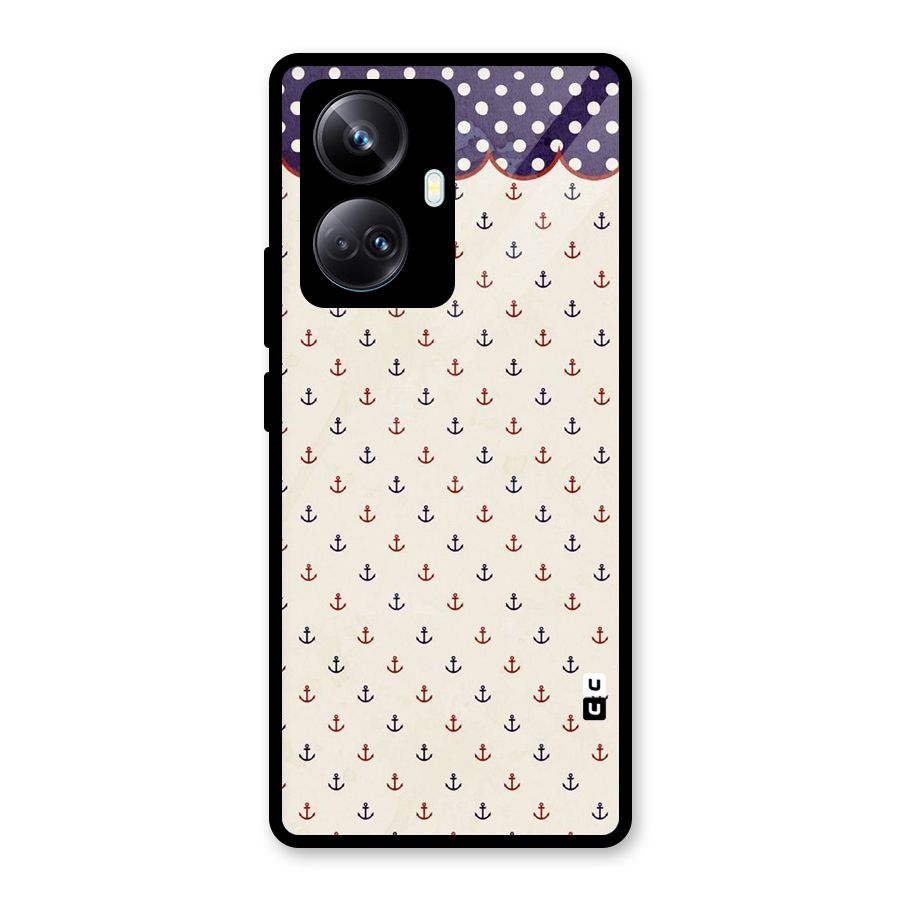 Polka Anchor Glass Back Case for Realme 10 Pro Plus
