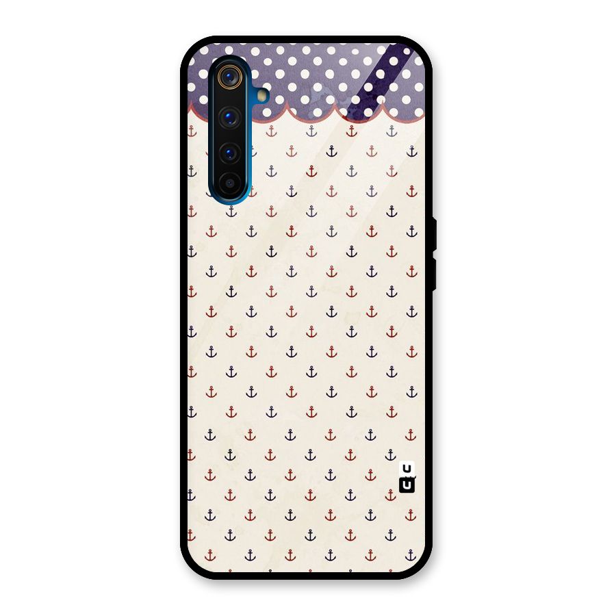 Polka Anchor Glass Back Case for Realme 6 Pro