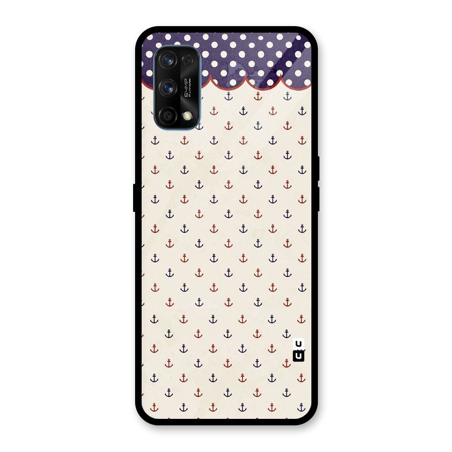 Polka Anchor Glass Back Case for Realme 7 Pro