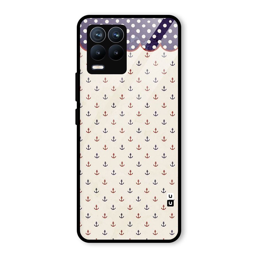Polka Anchor Glass Back Case for Realme 8 Pro