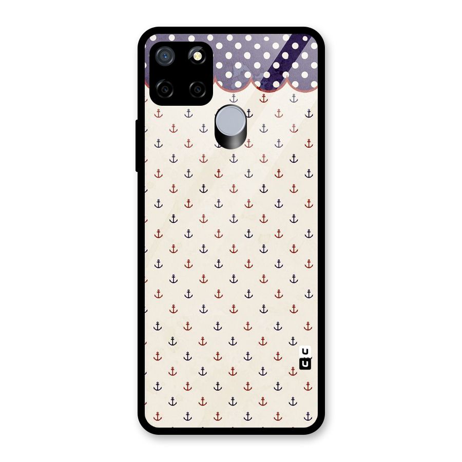 Polka Anchor Glass Back Case for Realme Narzo 20