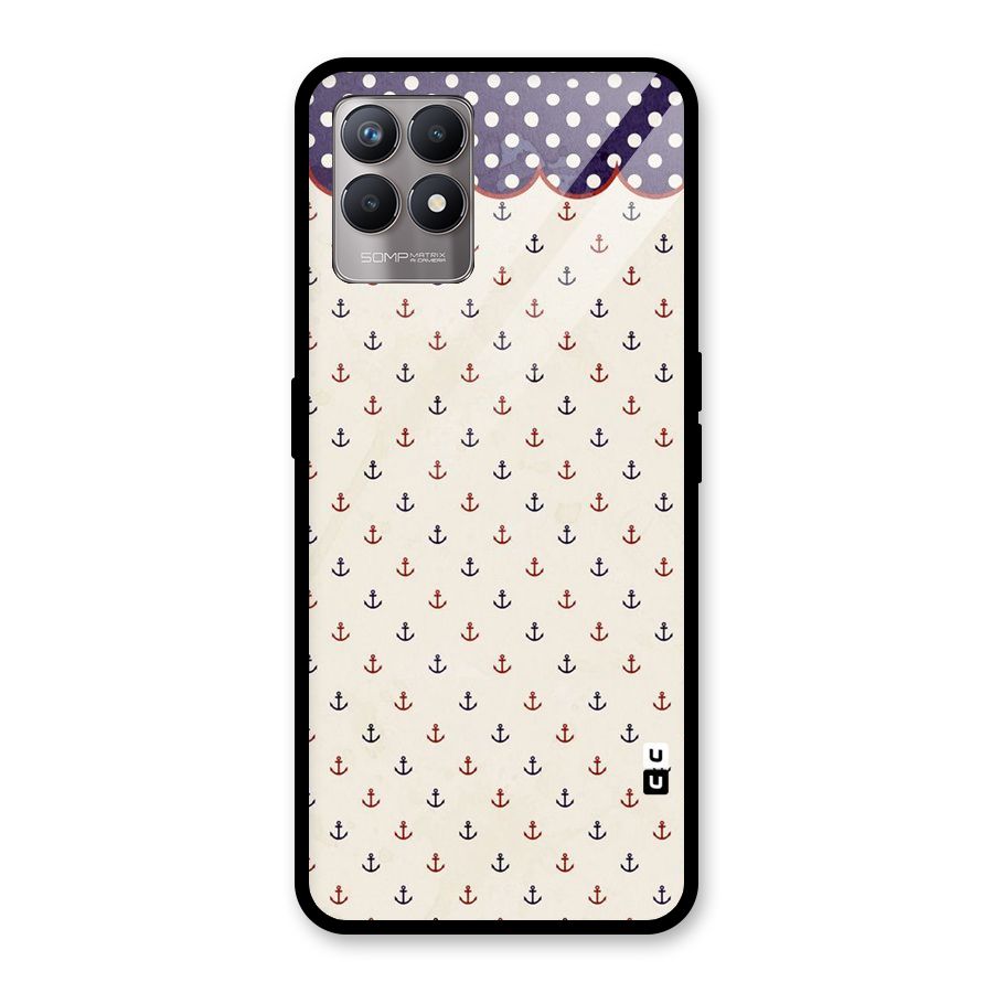 Polka Anchor Glass Back Case for Realme Narzo 50