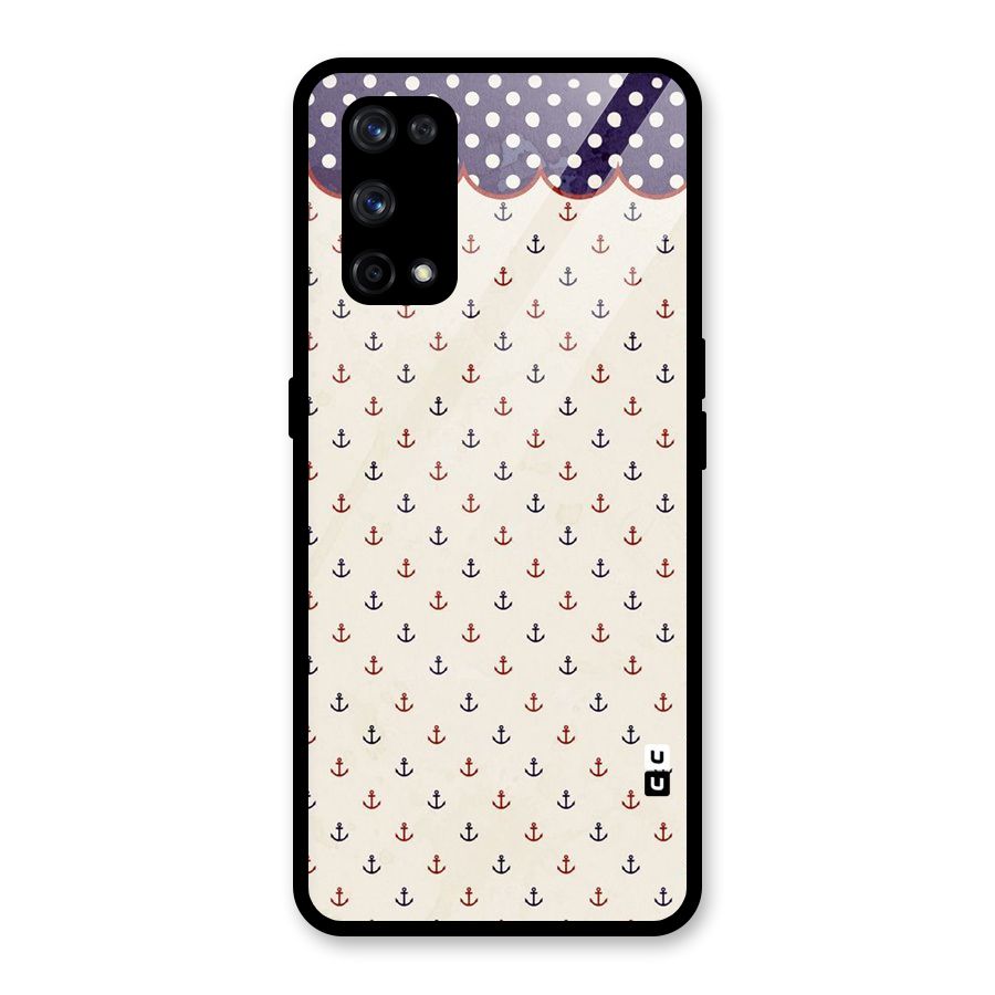 Polka Anchor Glass Back Case for Realme X7 Pro