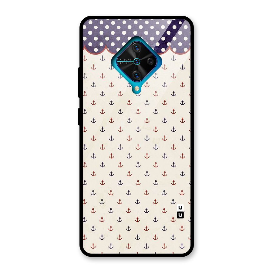 Polka Anchor Glass Back Case for Vivo S1 Pro