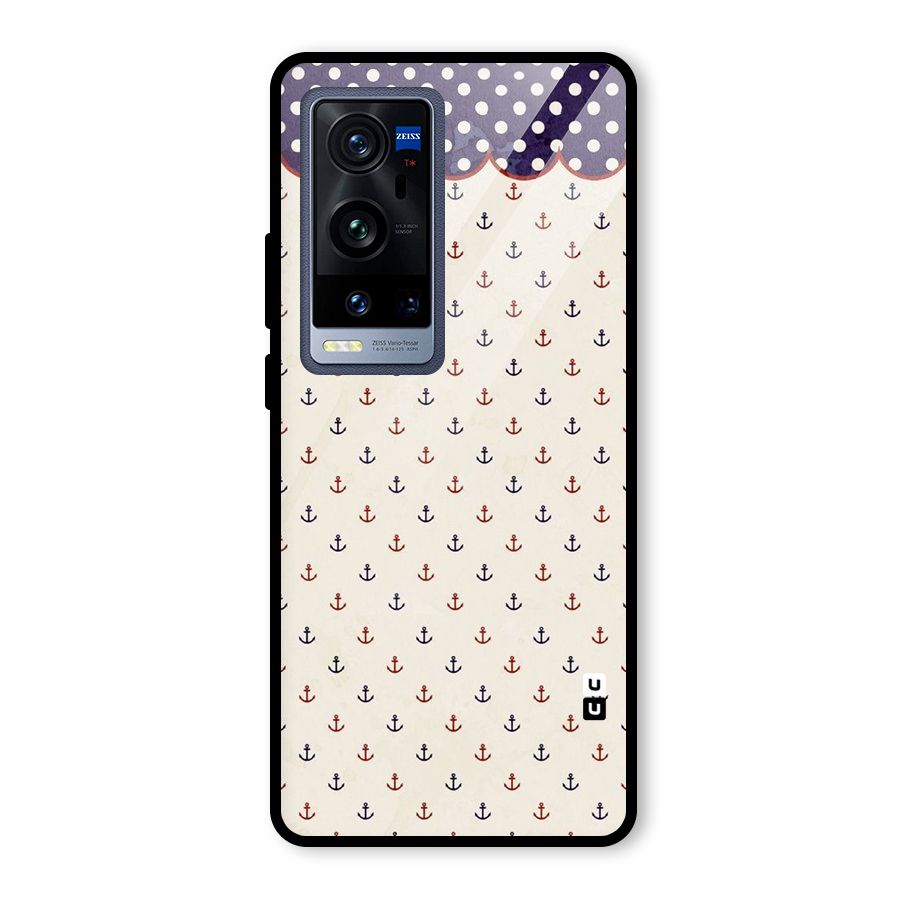 Polka Anchor Glass Back Case for Vivo X60 Pro Plus