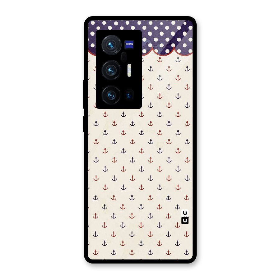 Polka Anchor Glass Back Case for Vivo X70 Pro Plus