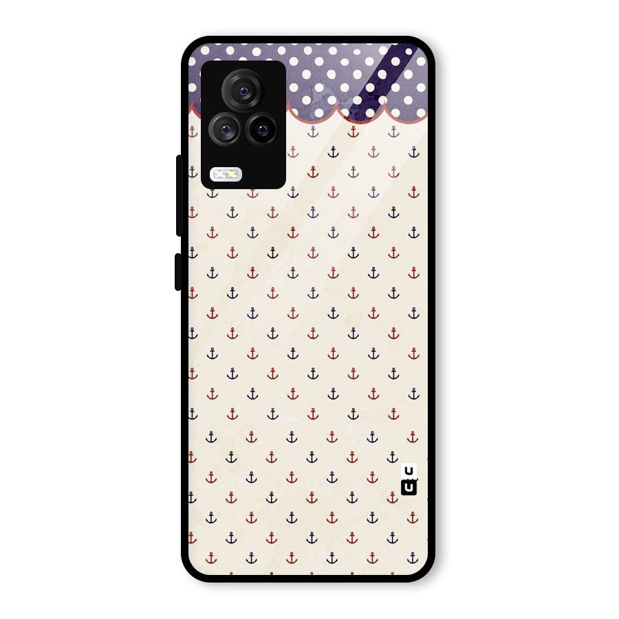 Polka Anchor Glass Back Case for Vivo iQOO 7 Legend 5G