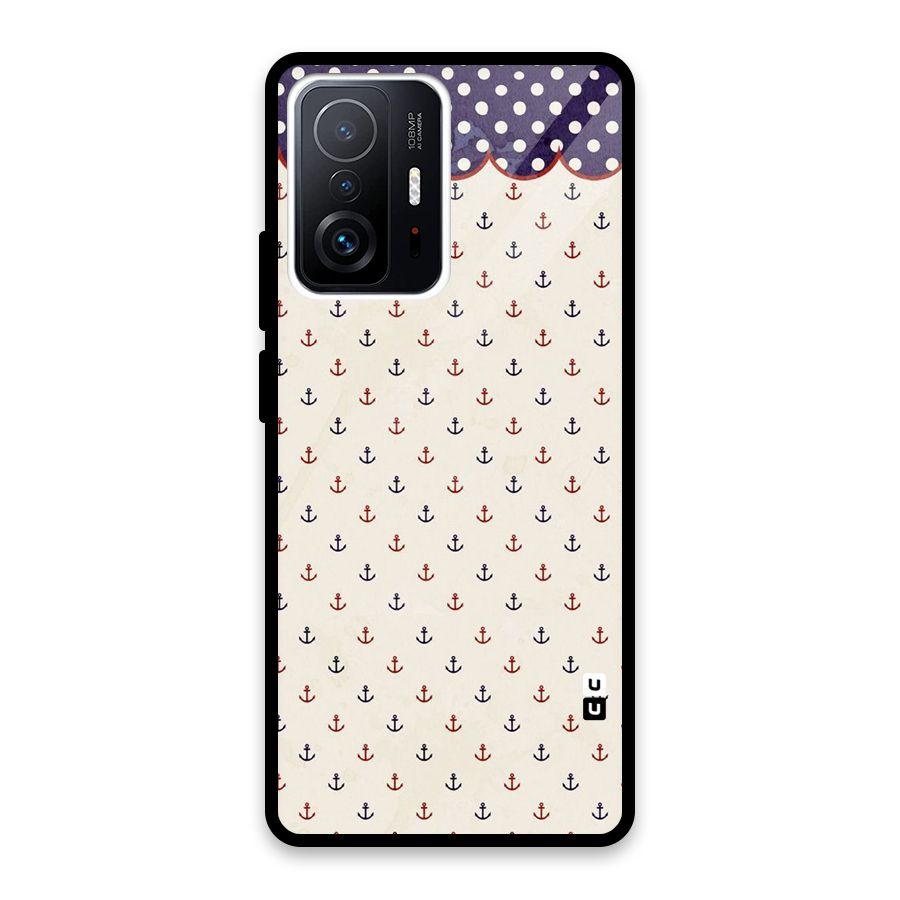 Polka Anchor Glass Back Case for Xiaomi 11T Pro