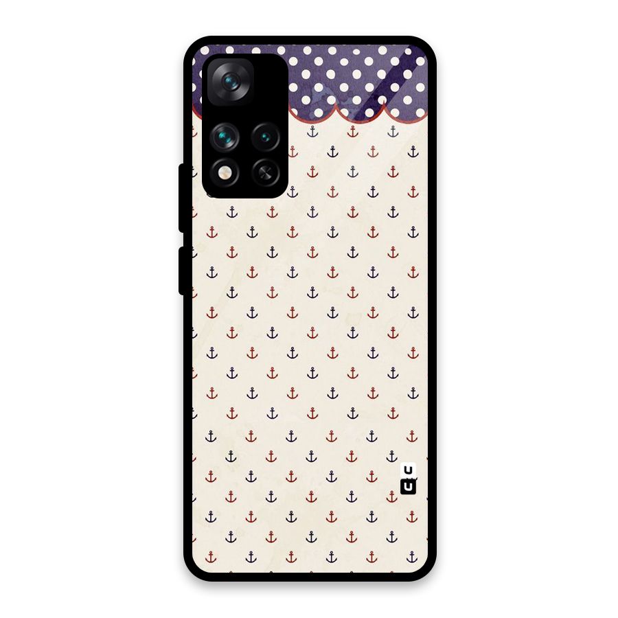 Polka Anchor Glass Back Case for Xiaomi 11i HyperCharge 5G