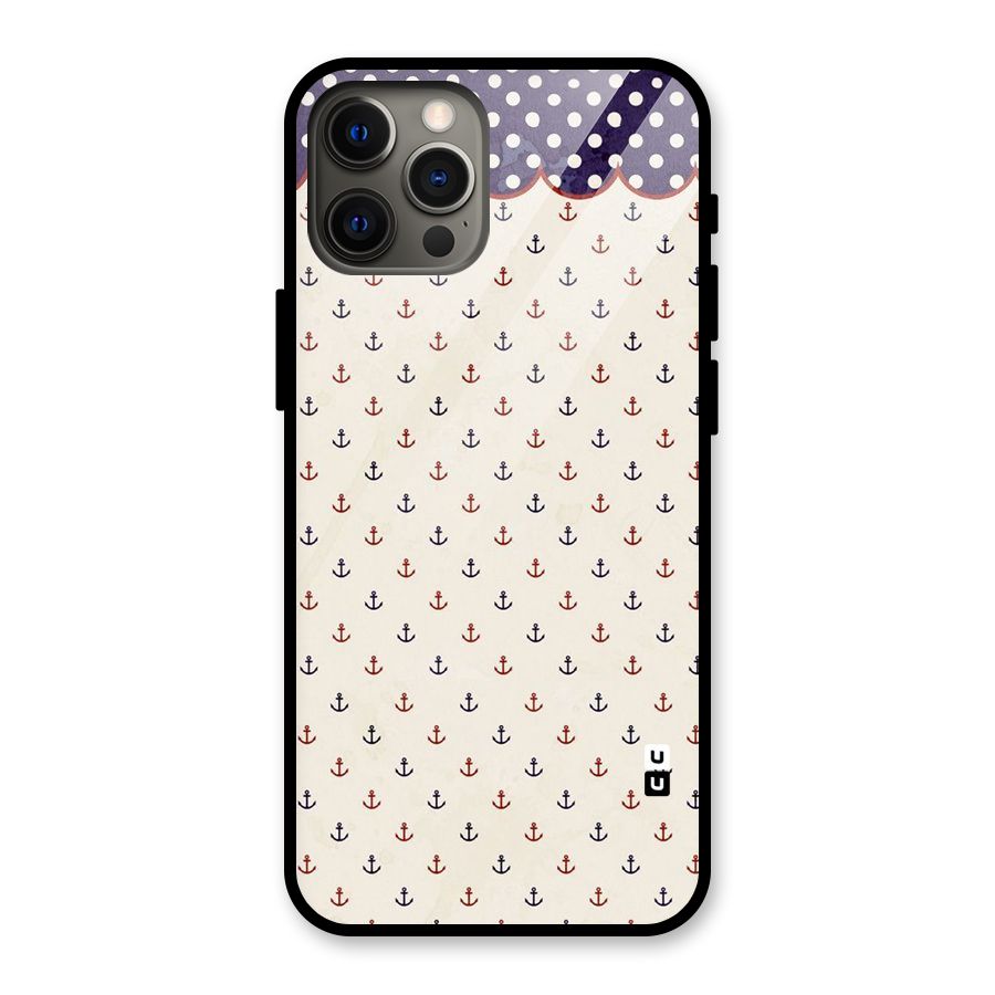 Polka Anchor Glass Back Case for iPhone 12 Pro Max