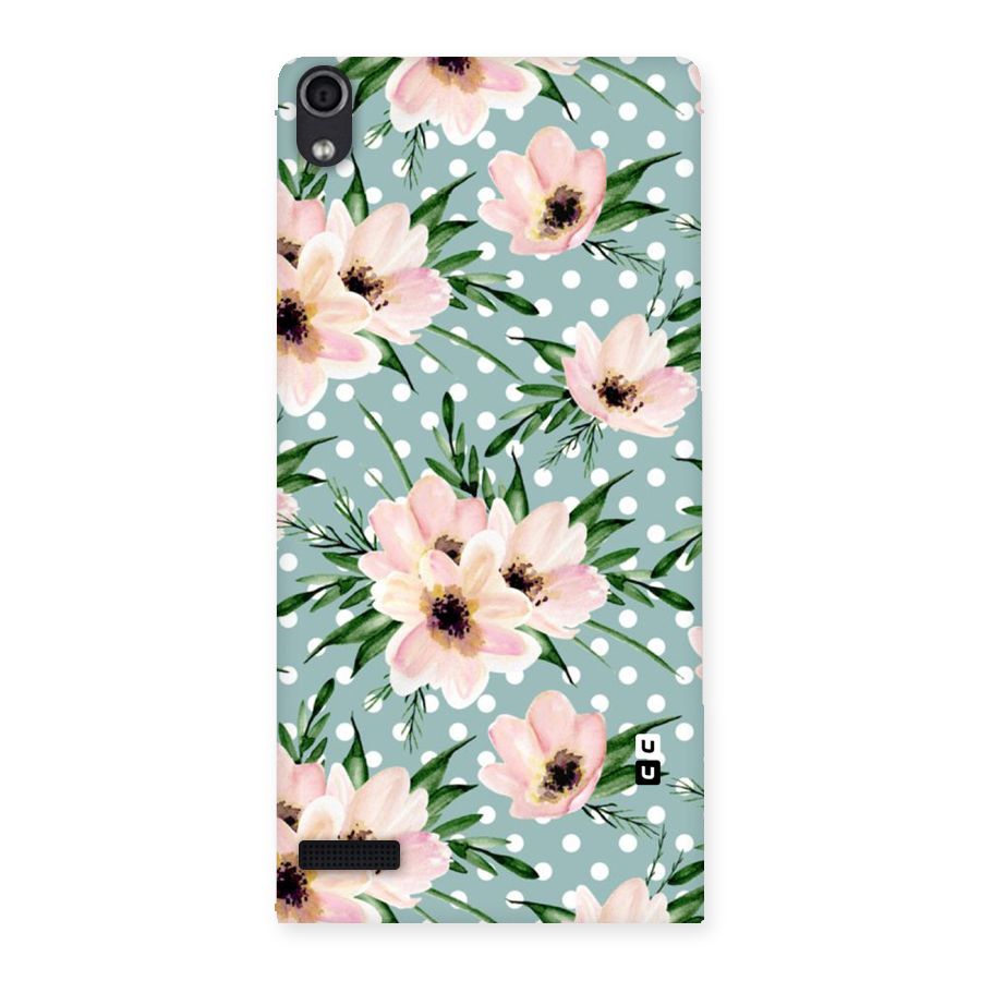 Polka Art Floral Back Case for Ascend P6