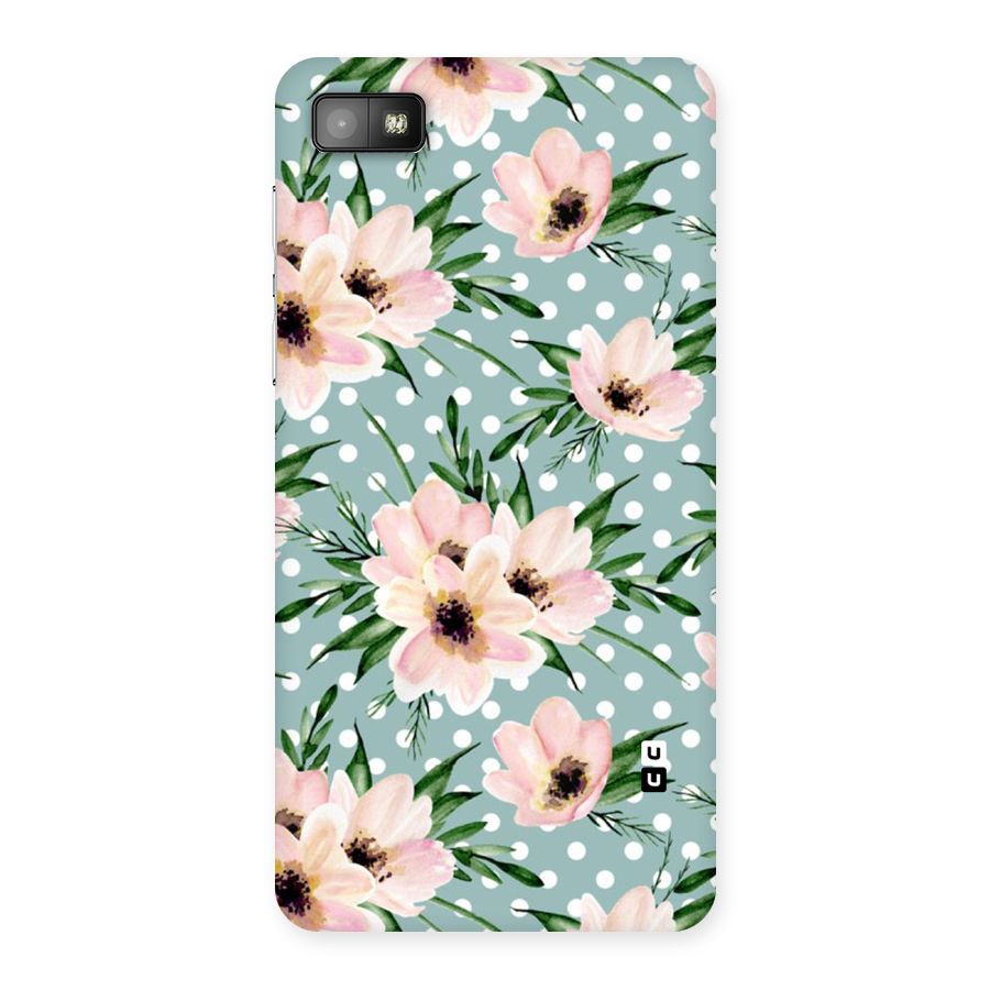 Polka Art Floral Back Case for Blackberry Z10
