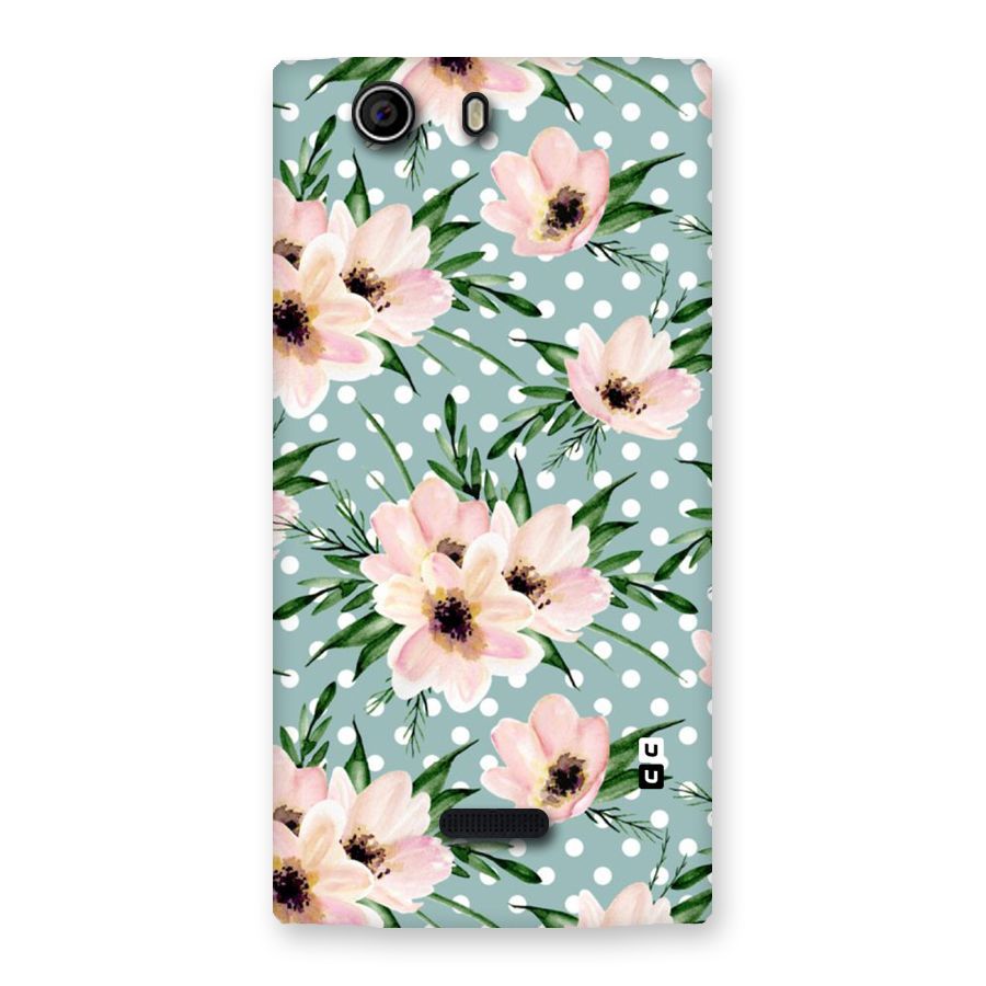Polka Art Floral Back Case for Canvas Nitro 2 E311