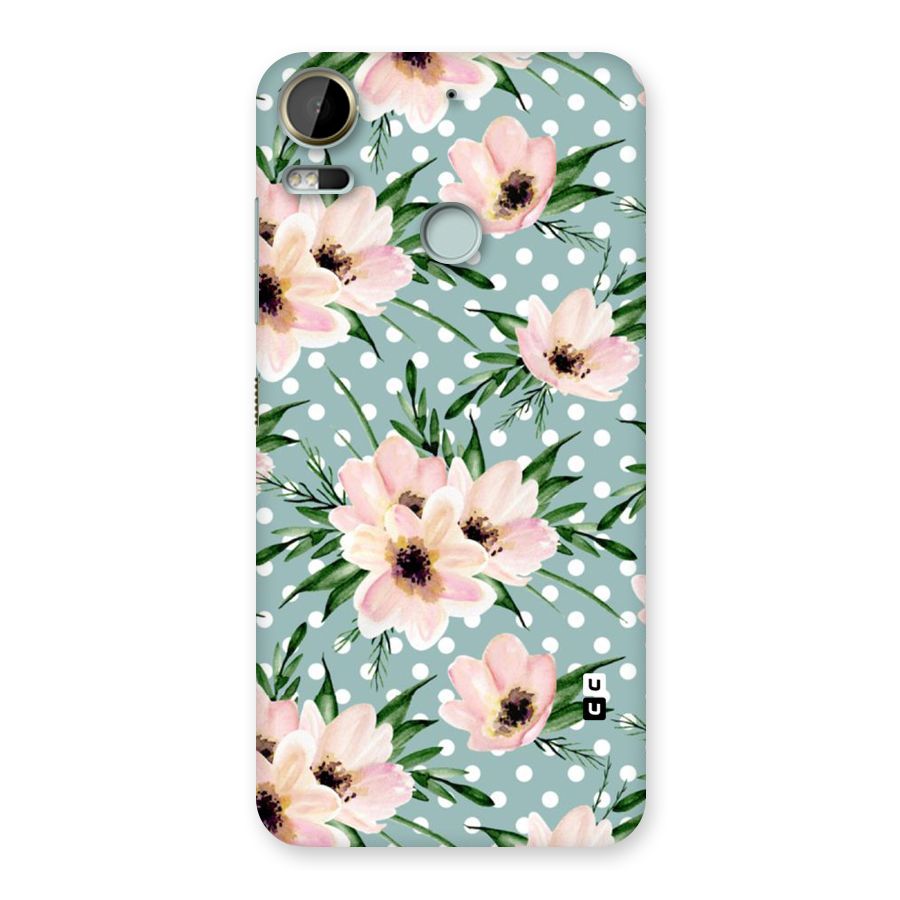 Polka Art Floral Back Case for Desire 10 Pro