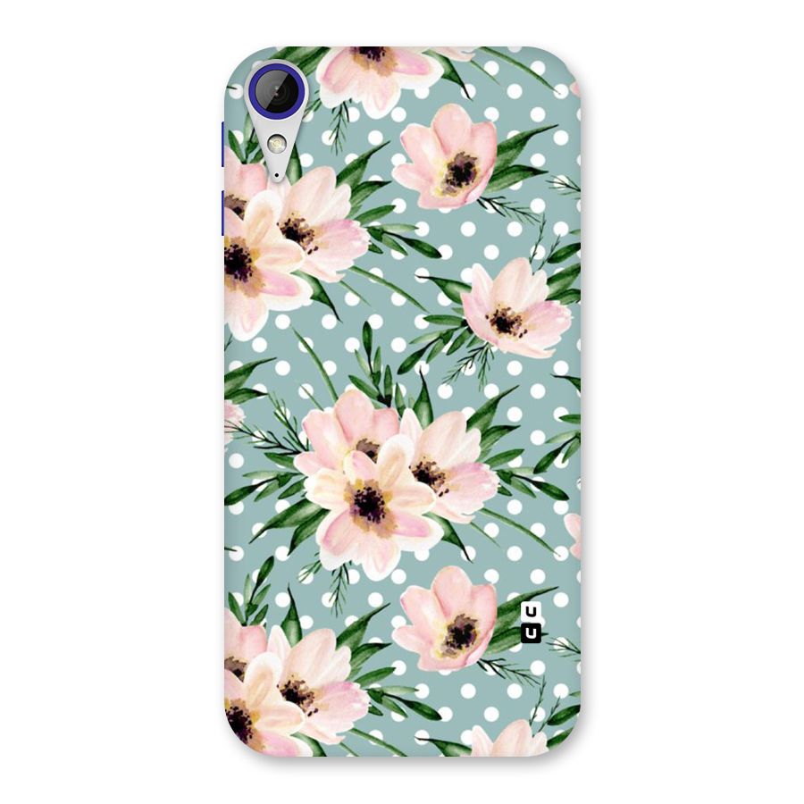Polka Art Floral Back Case for Desire 830