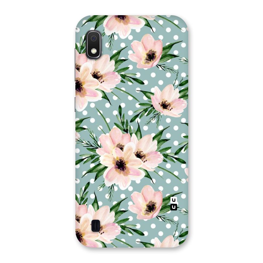 Polka Art Floral Back Case for Galaxy A10