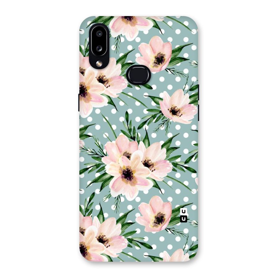 Polka Art Floral Back Case for Galaxy A10s