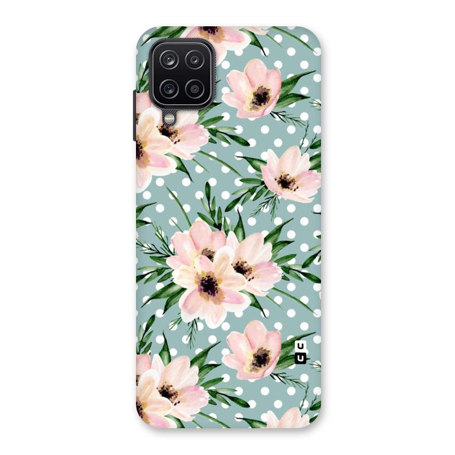 Polka Art Floral Back Case for Galaxy A12