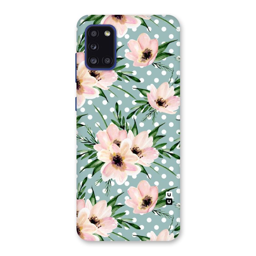 Polka Art Floral Back Case for Galaxy A31