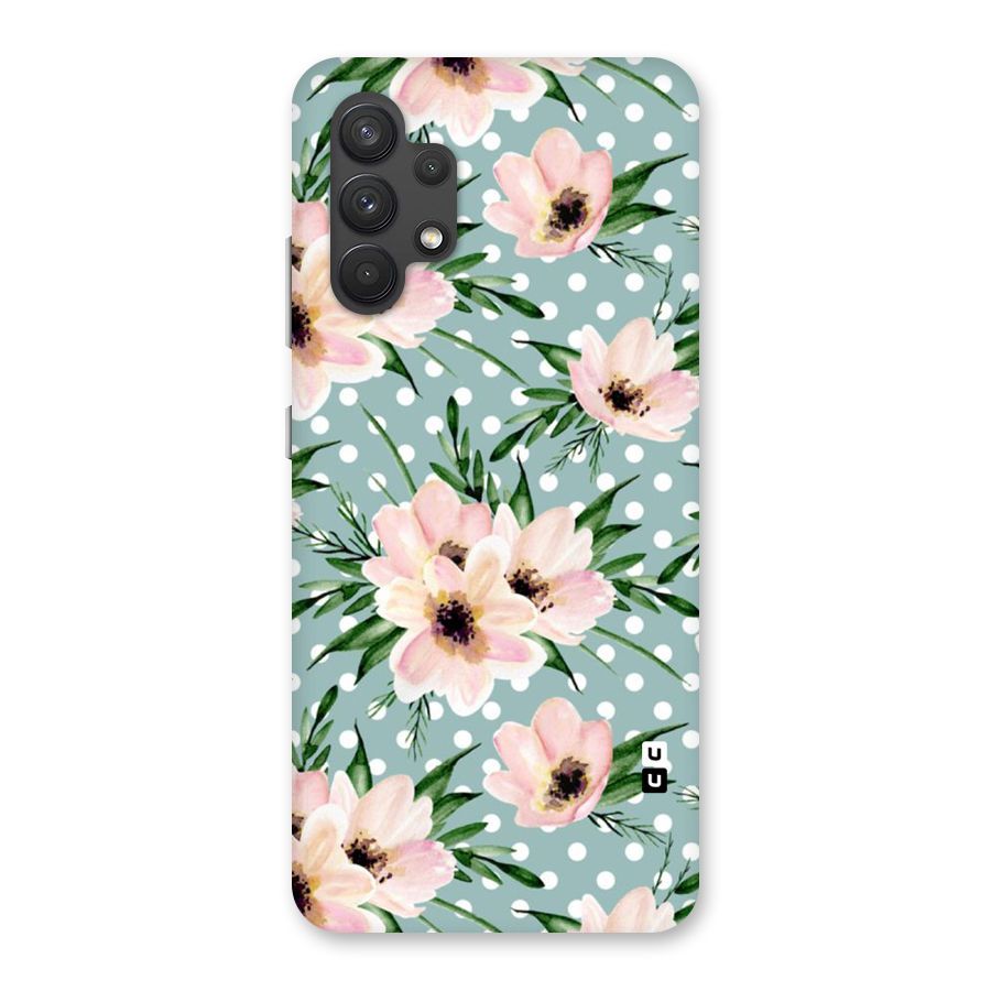 Polka Art Floral Back Case for Galaxy A32