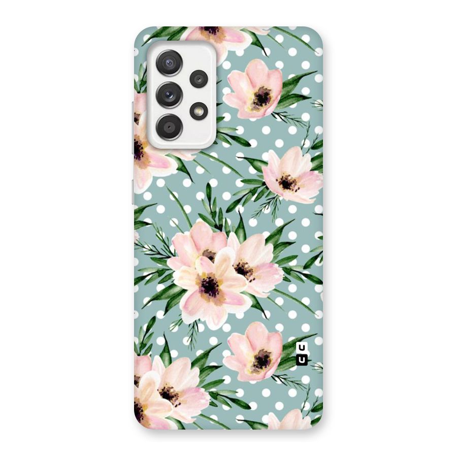 Polka Art Floral Back Case for Galaxy A52