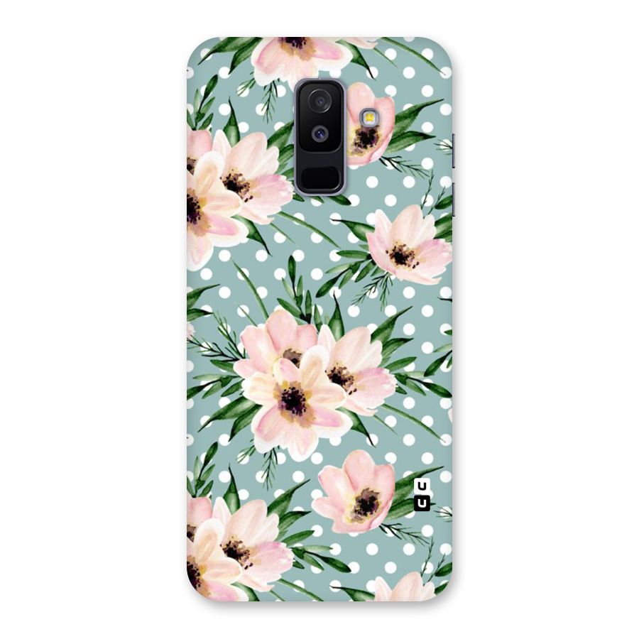Polka Art Floral Back Case for Galaxy A6 Plus