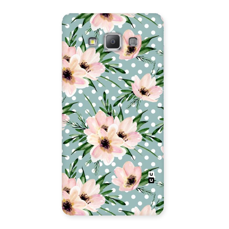 Polka Art Floral Back Case for Galaxy A7