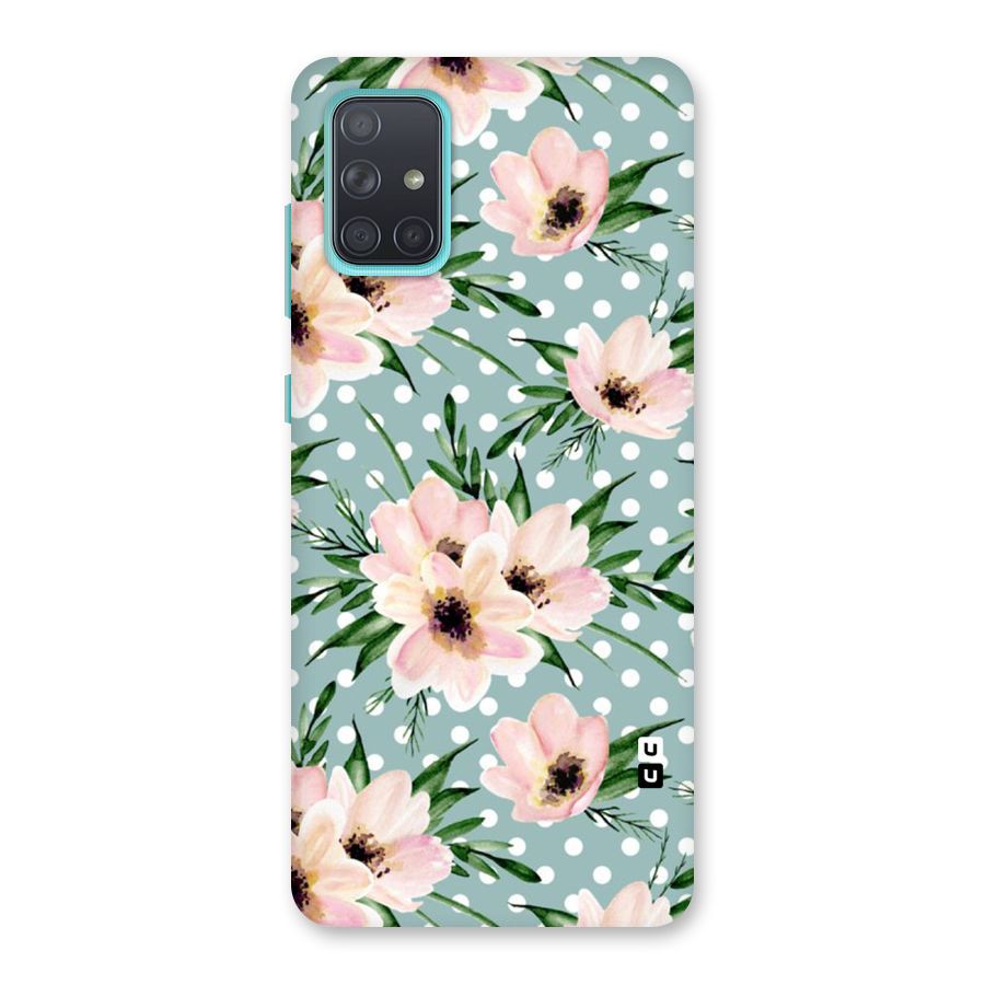 Polka Art Floral Back Case for Galaxy A71