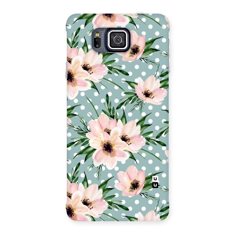 Polka Art Floral Back Case for Galaxy Alpha