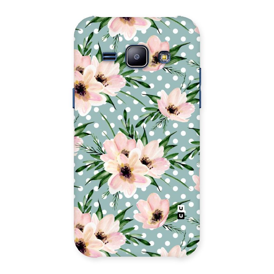 Polka Art Floral Back Case for Galaxy J1