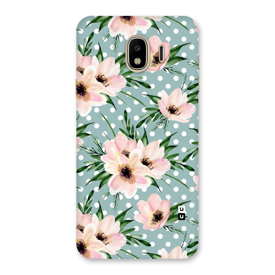 Polka Art Floral Back Case for Galaxy J4
