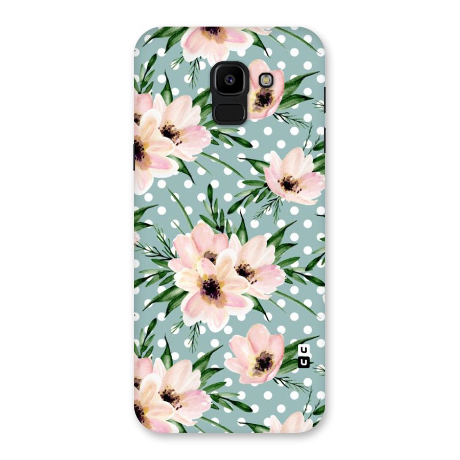 Polka Art Floral Back Case for Galaxy J6