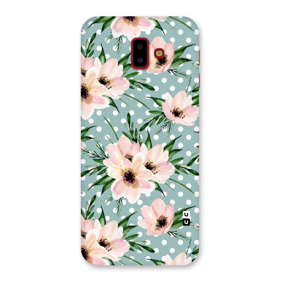 Polka Art Floral Back Case for Galaxy J6 Plus