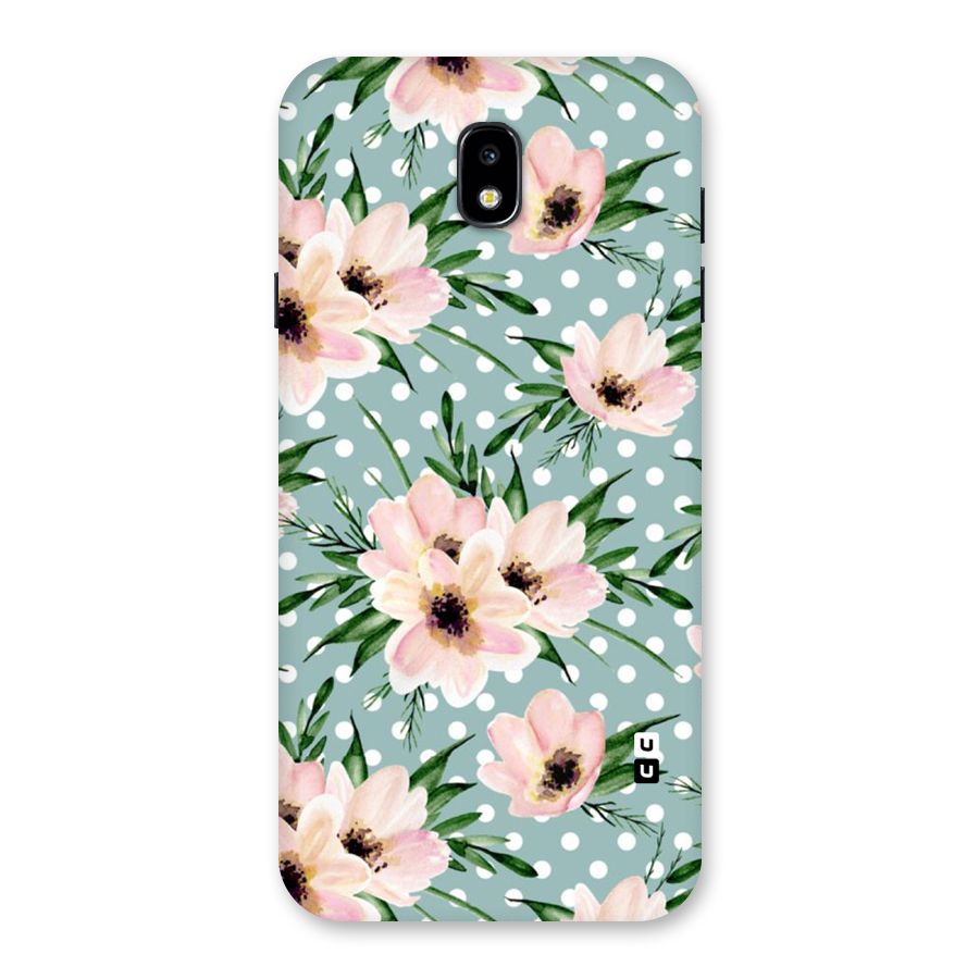 Polka Art Floral Back Case for Galaxy J7 Pro