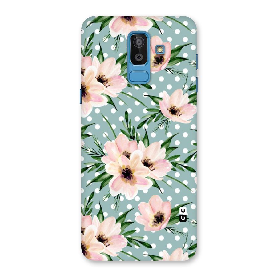 Polka Art Floral Back Case for Galaxy J8
