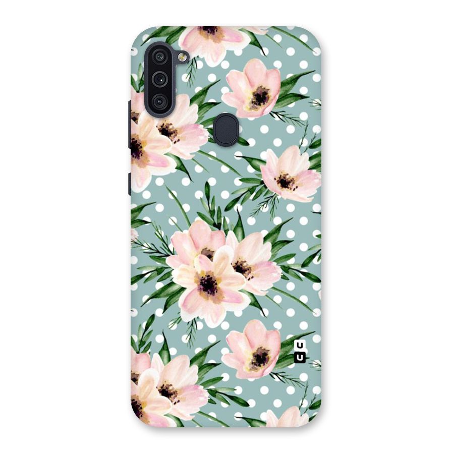 Polka Art Floral Back Case for Galaxy M11