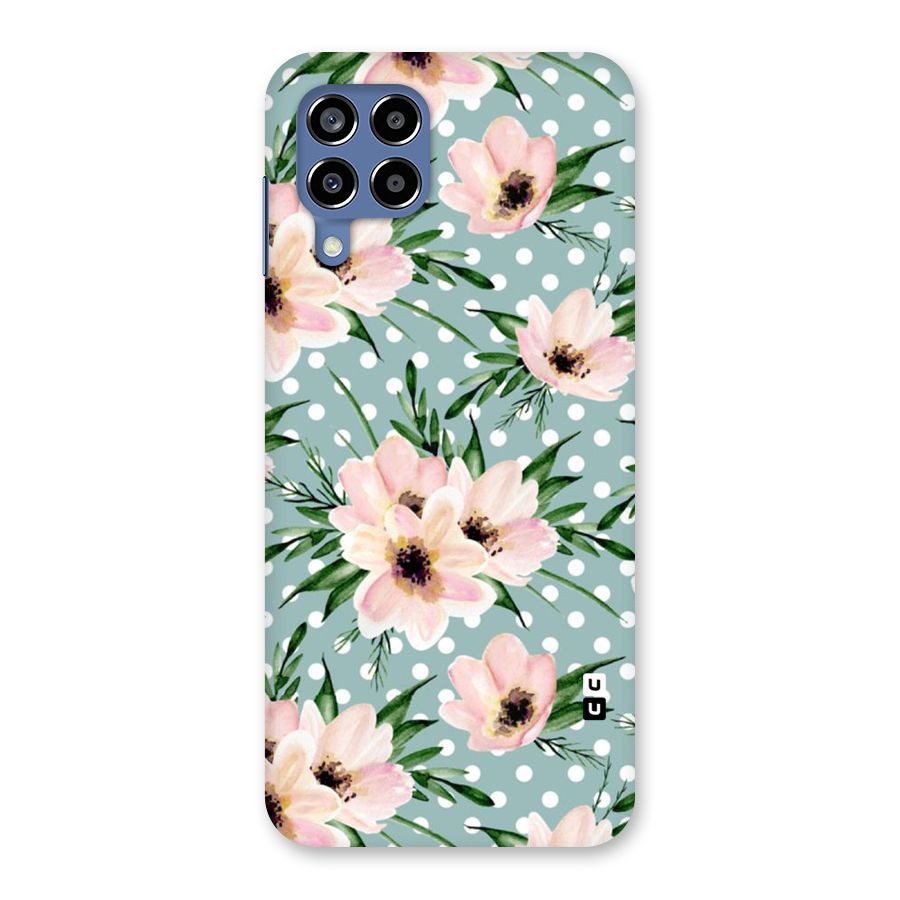 Polka Art Floral Back Case for Galaxy M53 5G