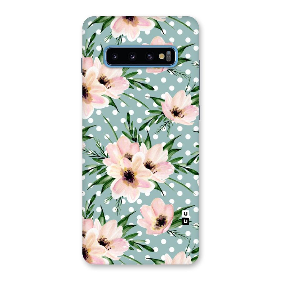 Polka Art Floral Back Case for Galaxy S10 Plus