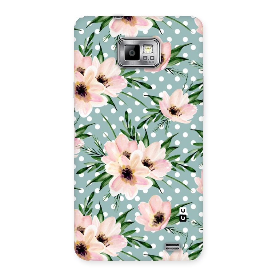 Polka Art Floral Back Case for Galaxy S2