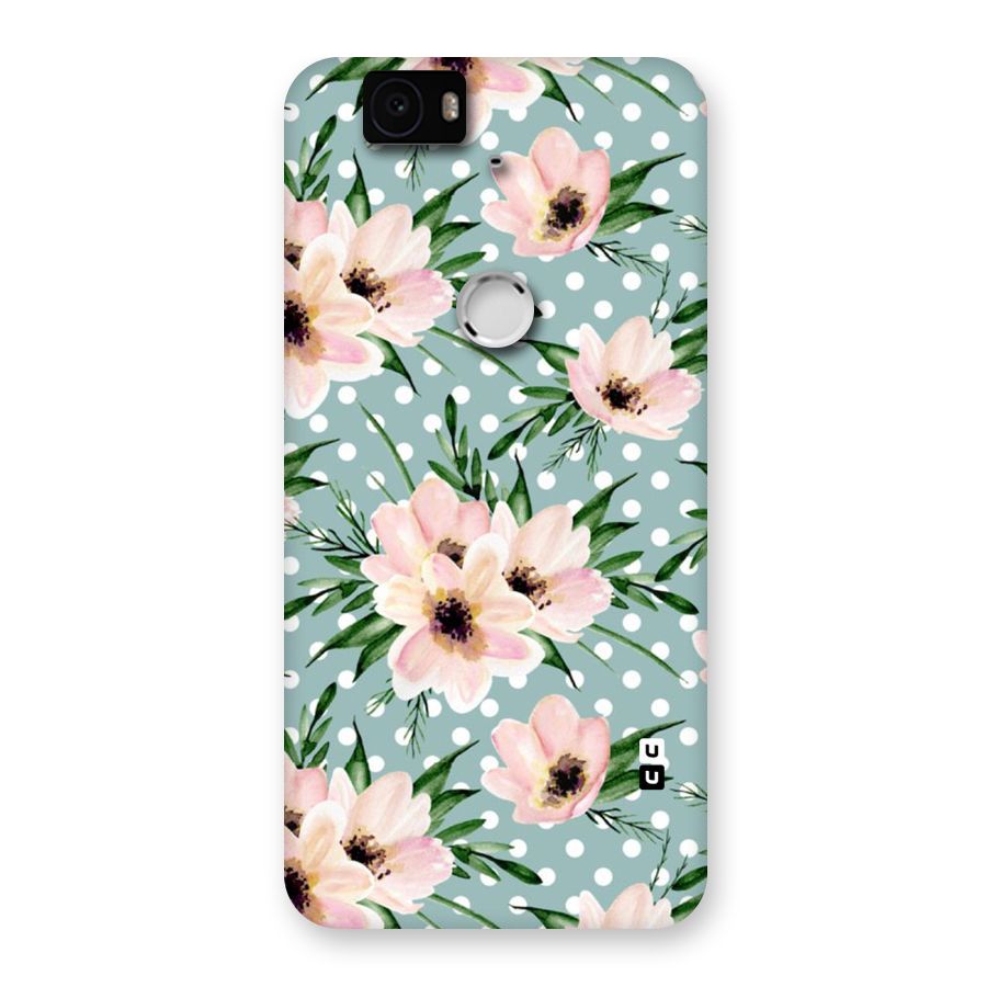 Polka Art Floral Back Case for Google Nexus-6P