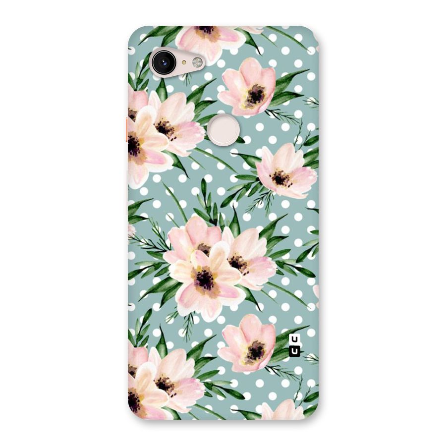 Polka Art Floral Back Case for Google Pixel 3 XL