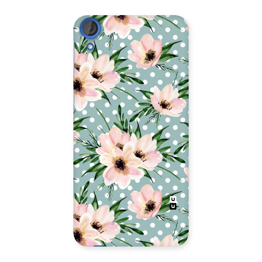 Polka Art Floral Back Case for HTC Desire 820