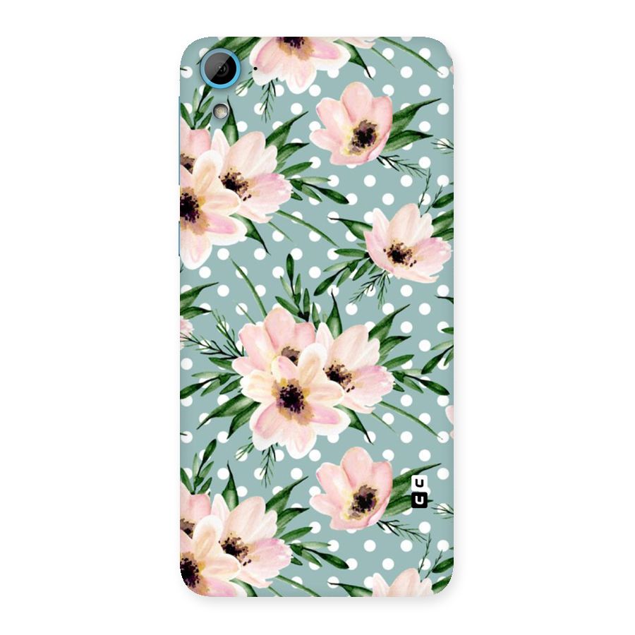 Polka Art Floral Back Case for HTC Desire 826