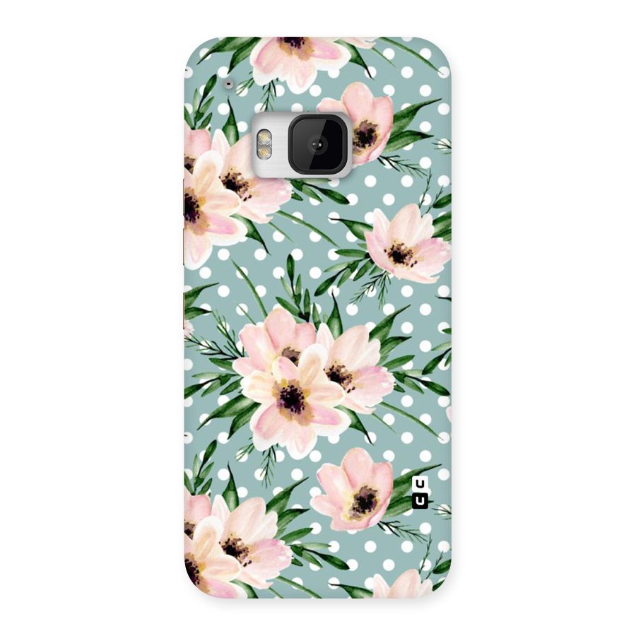 Polka Art Floral Back Case for HTC One M9