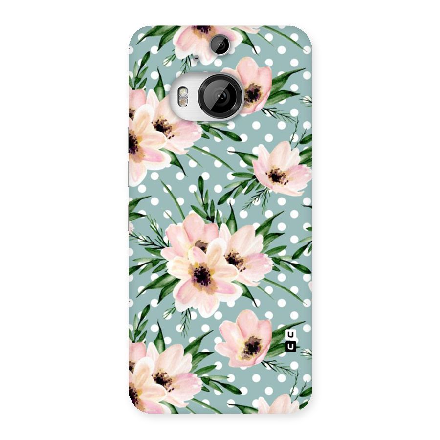 Polka Art Floral Back Case for HTC One M9 Plus