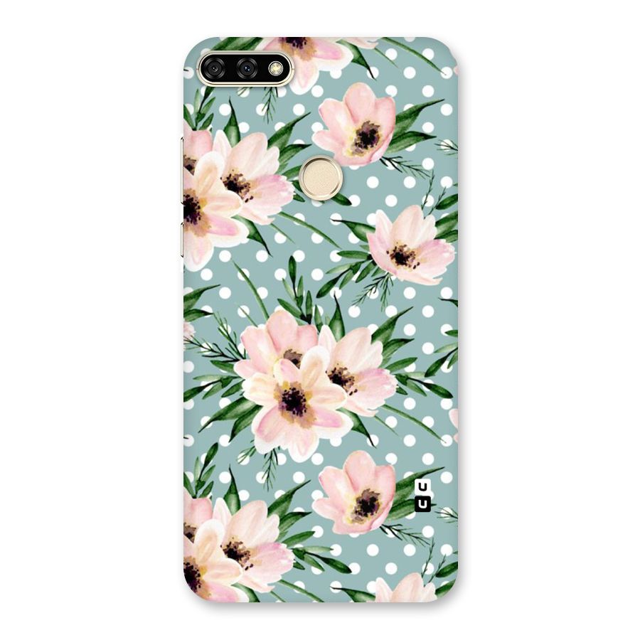 Polka Art Floral Back Case for Honor 7A